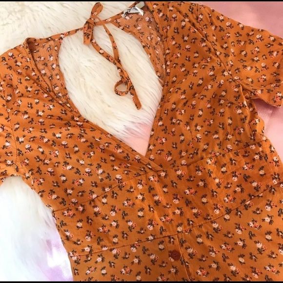 Forever 21 Mustard Flowy Woven Dress - Picture 7 of 7